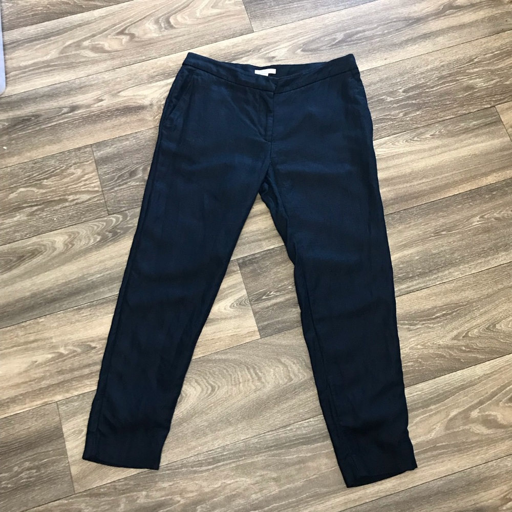 H&M Blue Linen and Cotton Skinny Pants Size 6